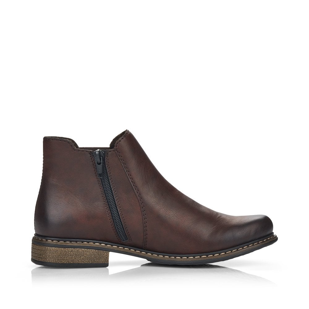 Rieker Ladies Ankle boot with zip Z4994-26 BROWN