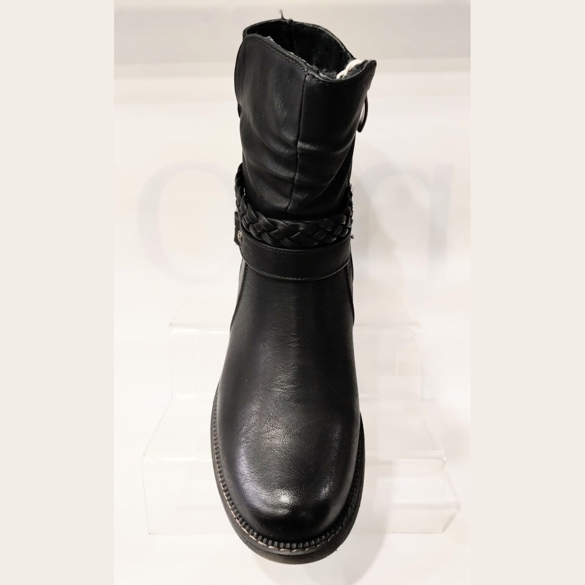14811-Rl BLACK Zip Ankle Boot 14811-RL-001
