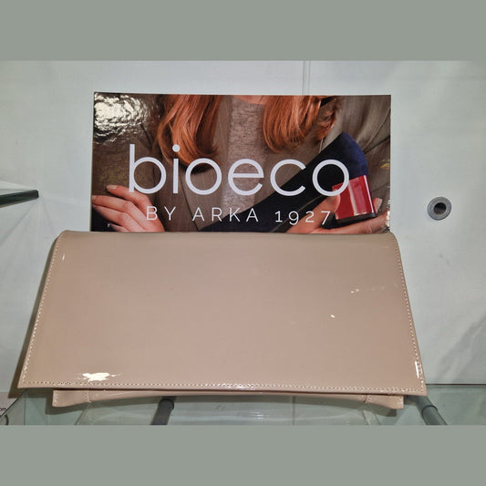 Bioeco B002 BEIGE PATENT 1887 Leather Clutch / Shoulder bag to Match 4079 shoes