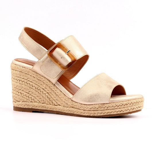 Lunar Rochester GOLD Touch Fastening Wedge Sandal JLH507GD