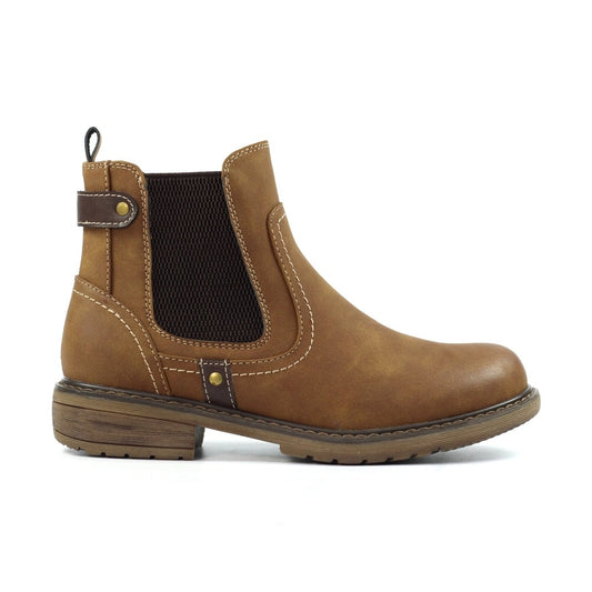 Lunar Roxie DARK TAN Chelsea Ankle Boot GLB217TN ROXIE111