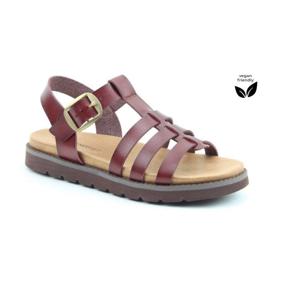 Heavenly Feet Saltwater REDWOOD Gladiator Style Sandal