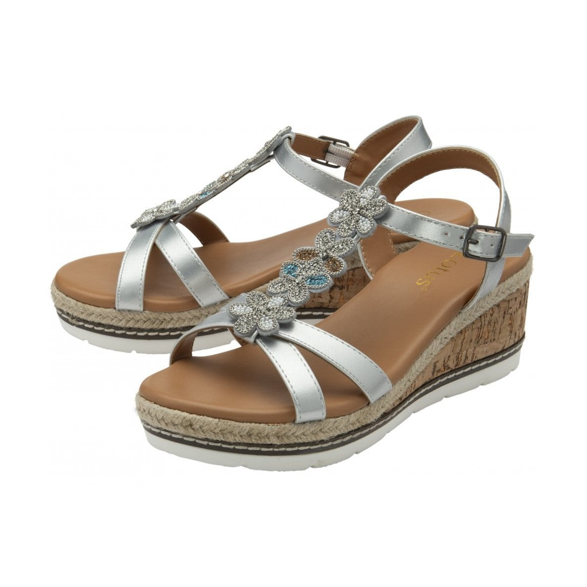 Lotus Letica SILVER Wedge Sandal ULP341