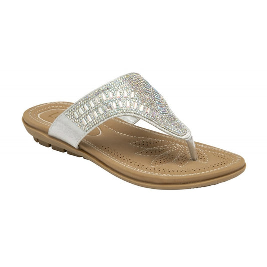 Lotus Rafaella SILVER Toe Post sandal