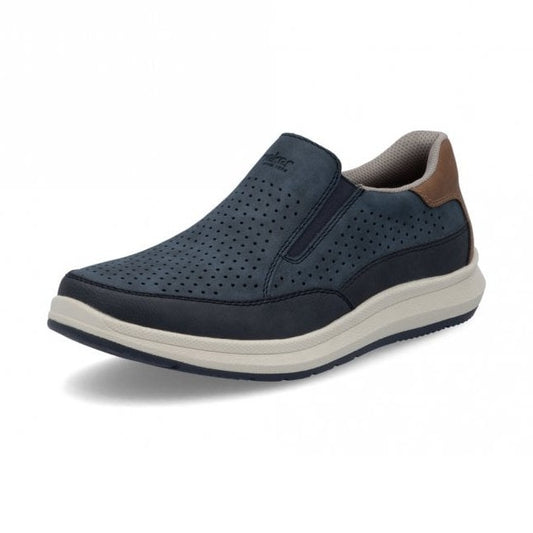 Rieker Mens 16952 NAVY Slip On Casual Shoe 16952-14