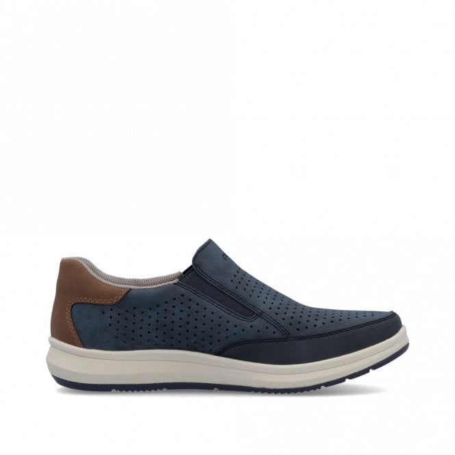 Rieker Mens 16952 NAVY Slip On Casual Shoe 16952-14