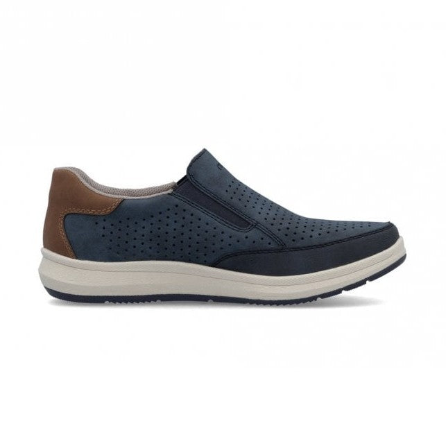 Rieker Mens 16952 NAVY Slip On Casual Shoe 16952-14