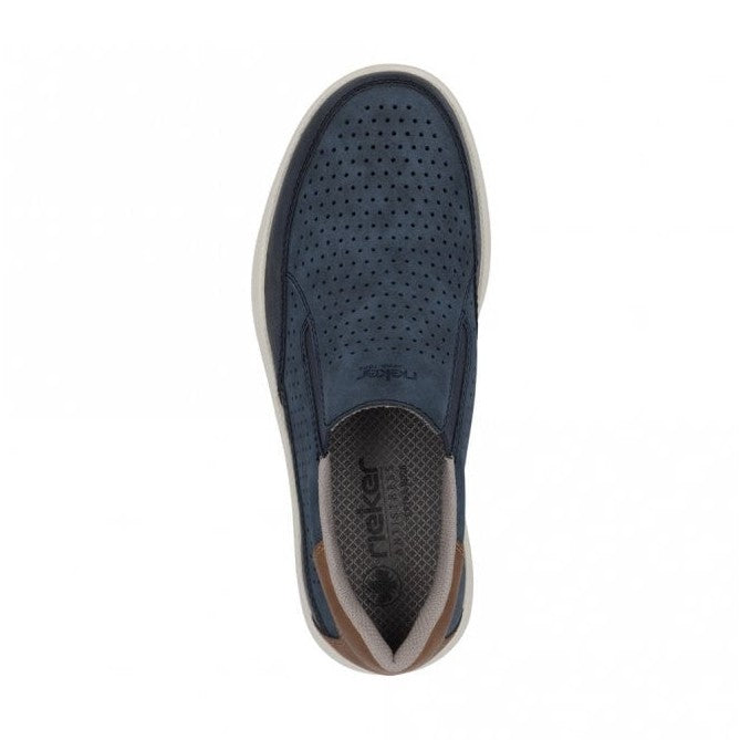 Rieker Mens 16952 NAVY Slip On Casual Shoe 16952-14