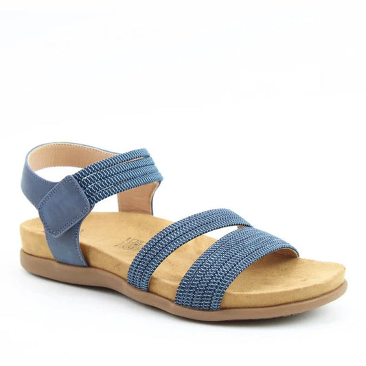 Heavenly Feet Tyra NAVY Lightweight Touch Fastening Sandal