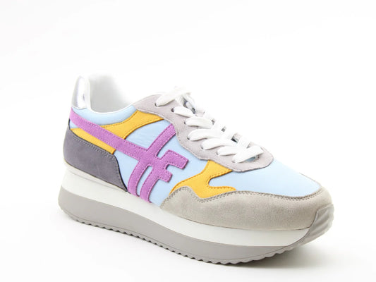 Heavenly Feet Becky GREY MULTI Platform fashion trainer