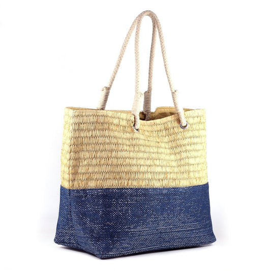Lunar Surie Straw Beach Bag BLUE
