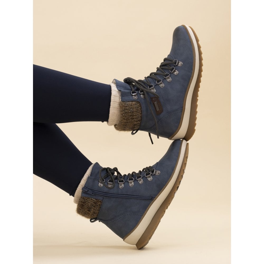 Lunar Sycamore Glb150 BLUE Waterproof Hiker Style Zip Boot GLB150-BL