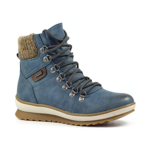 Lunar Sycamore Glb150 BLUE Waterproof Hiker Style Zip Boot GLB150-BL