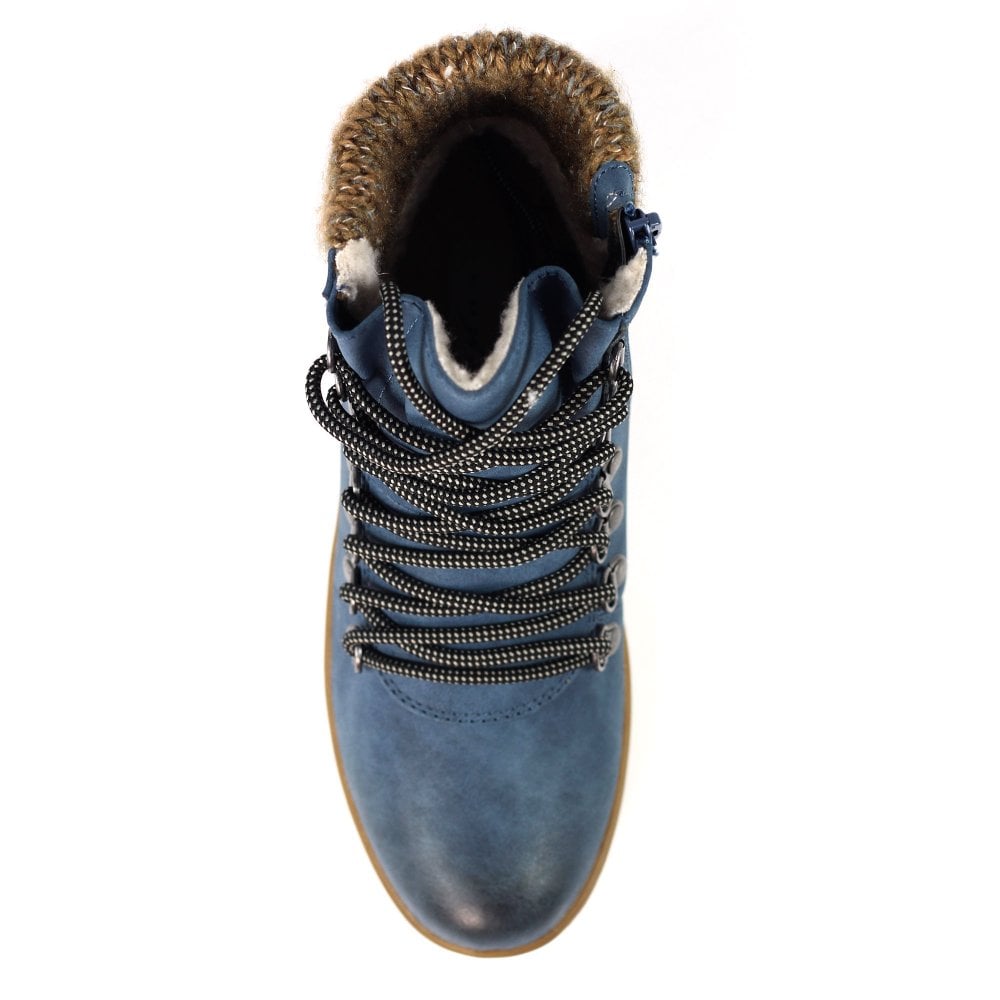 Lunar Sycamore Glb150 BLUE Waterproof Hiker Style Zip Boot GLB150-BL