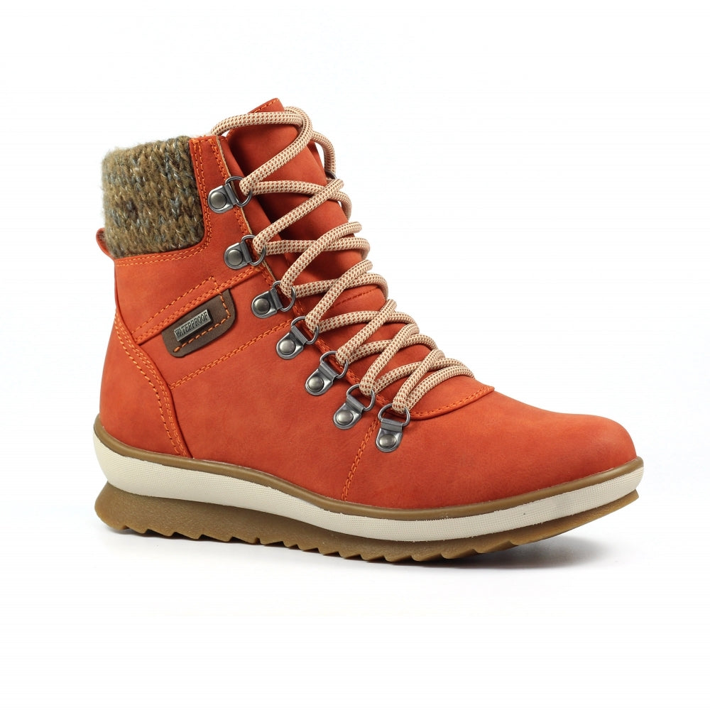 Lunar Sycamore Glb150 ORANGE Waterproof Hiker Style Zip Boot