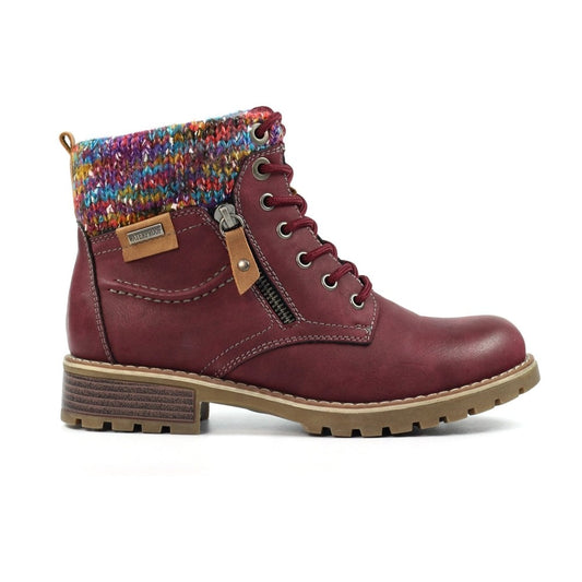 Lunar Tabasco Burgundy Waterproof Ankle Boot