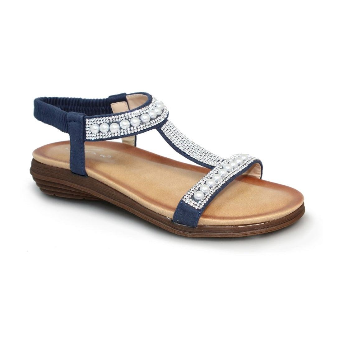 Lunar Sandal Tancy Blue Pearl Sandal Code: JLH078