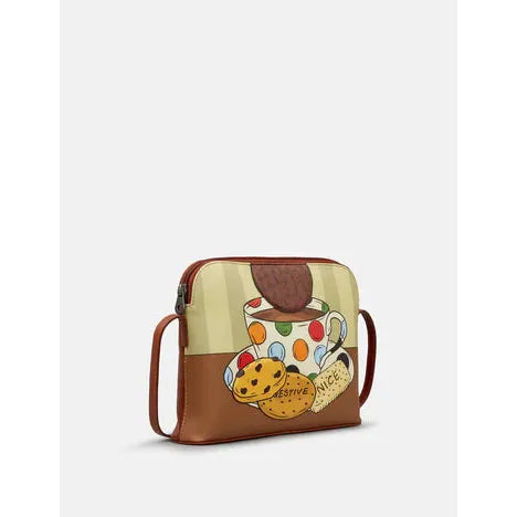 Yoshi Tea & Biscuits Cross Body Bag BROWN YB256