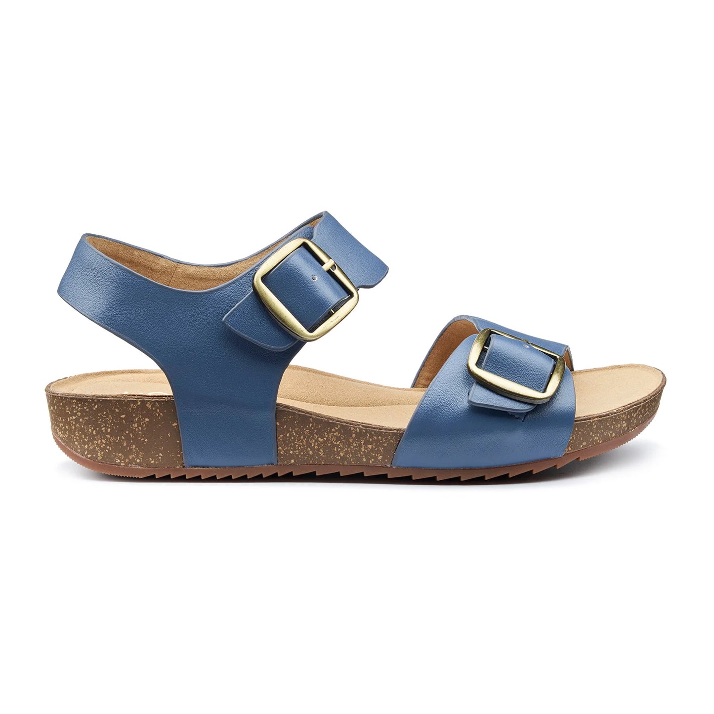 Hotter Tourist Cork Footbed Buckle Sandal AQUATIC BLUE