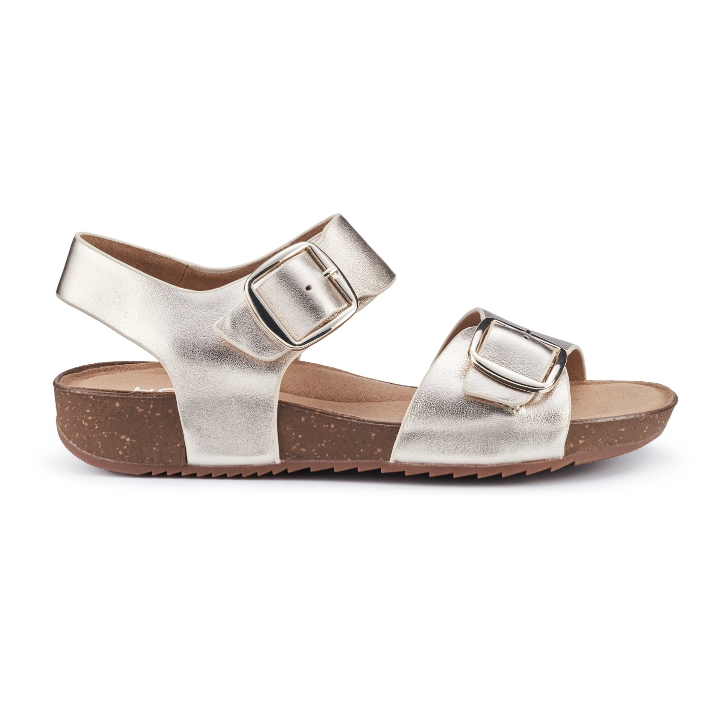 Hotter Sandal Tourist Soft Gold Metalic Comfort Sandals