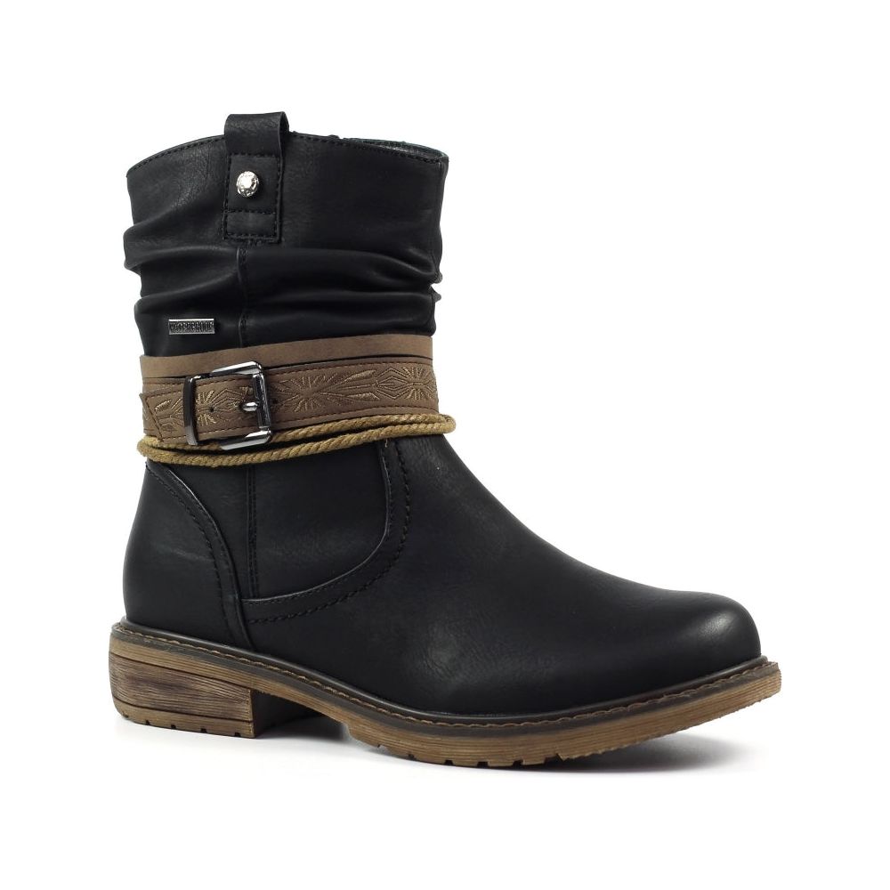 Lunar Veronica Glb145 BLACK Western Style Waterproof Boot GLB145-OL