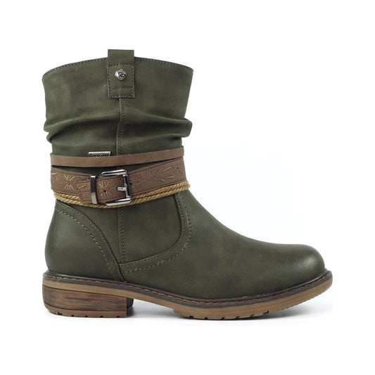 Lunar Veronica Olive Green Waterproof Western Style BootGlb145