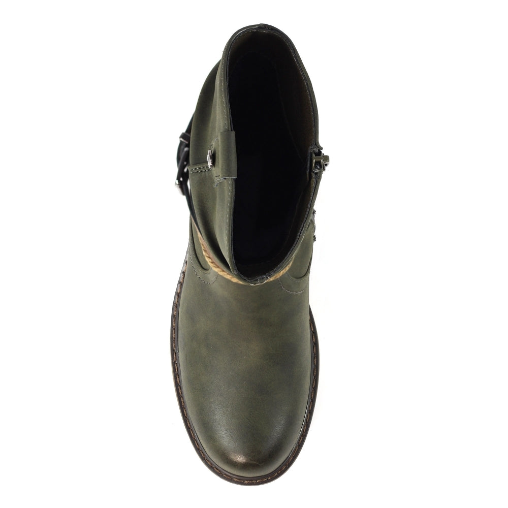 Lunar Veronica Olive Green Waterproof Western Style BootGlb145