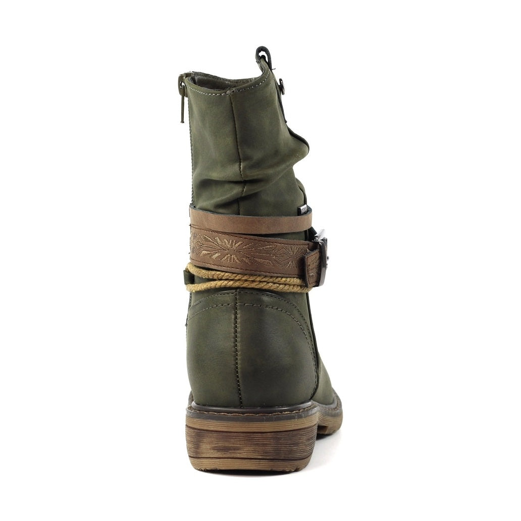 Lunar Veronica Olive Green Waterproof Western Style BootGlb145