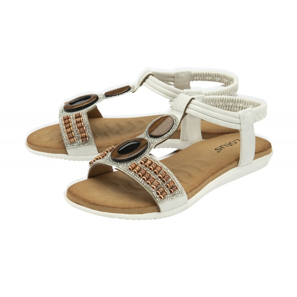 Lotus Bertolini WHITE Comfort Sandals