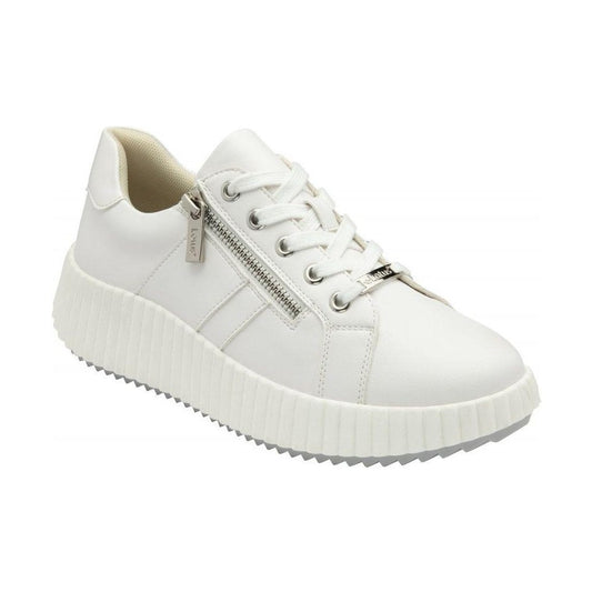 Lotus Trainer Kora with Lace and Zip ULS577 WHITE