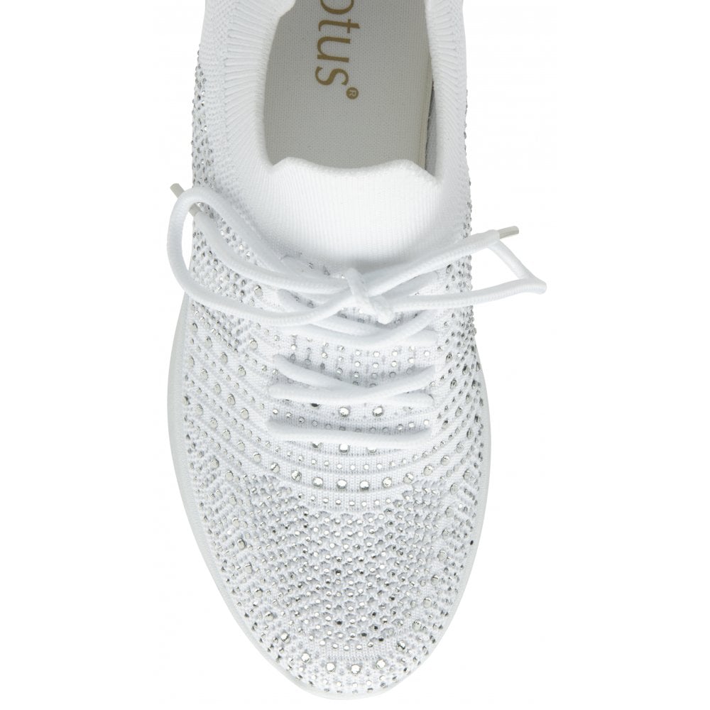 Lotus Robuck WHITE Slip On Trainer