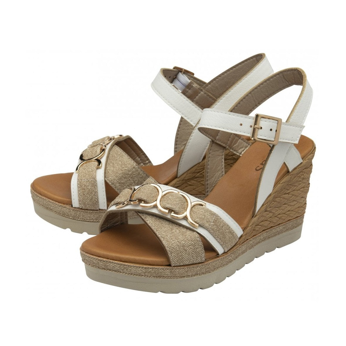 Lotus Solena WHITE Wedge Sandal ULP369