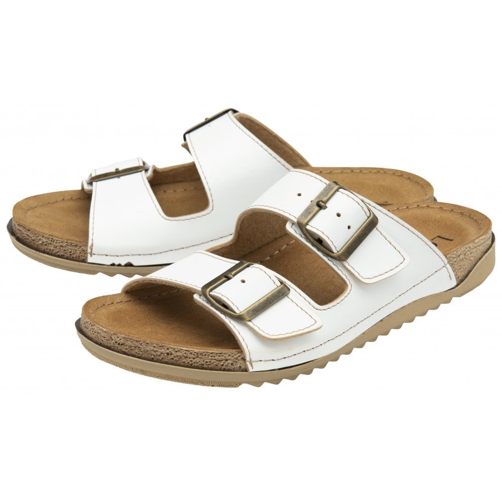Lotus Trento WHITE Slip On Mule sandal ULP376