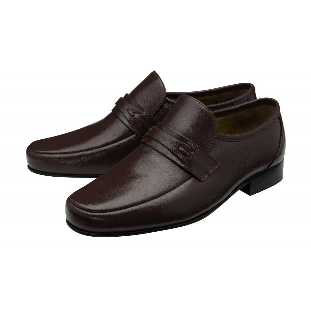 Rombah Wallace Regent WINE Leather Slip On Moccasin Shoe