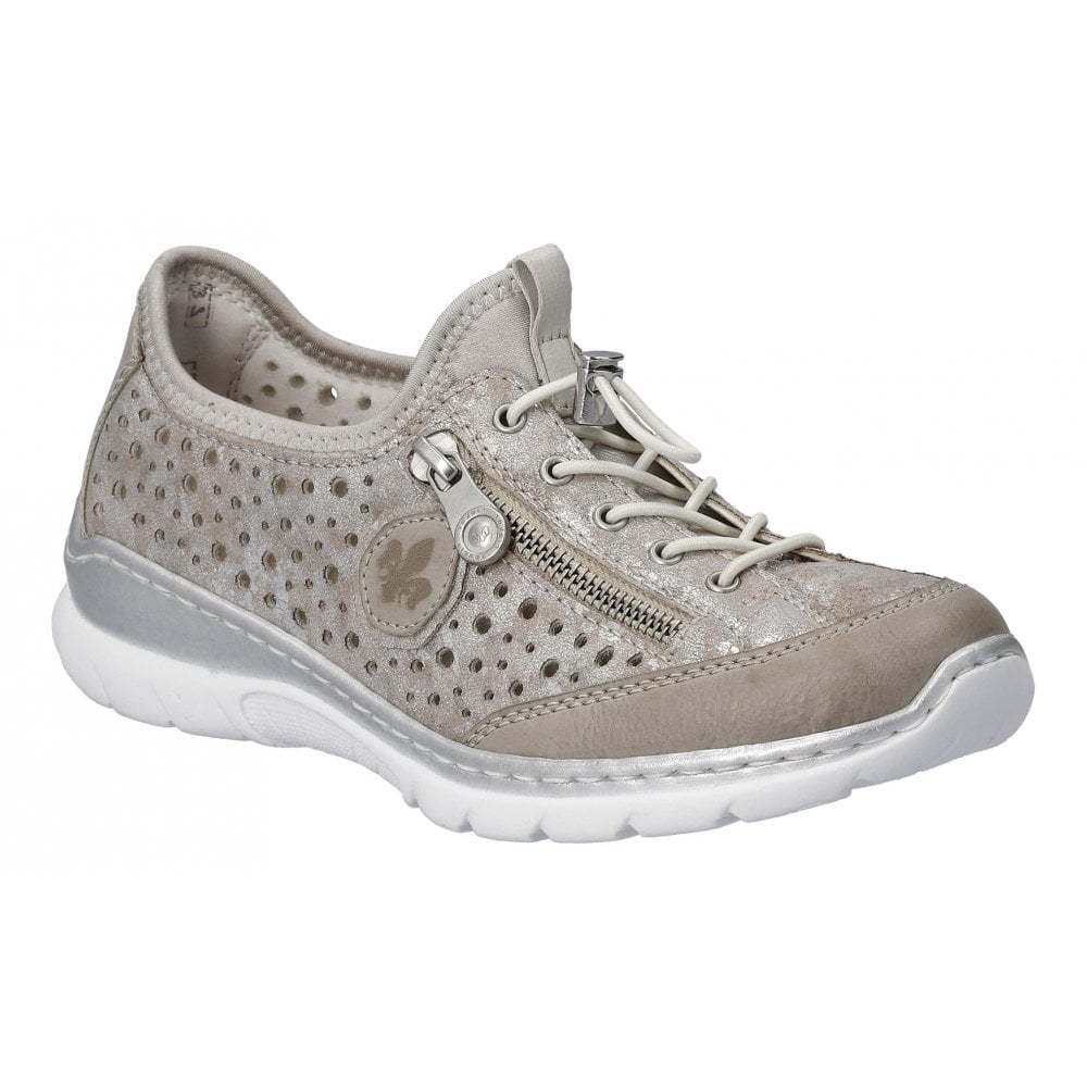 Rieker Trainer Style Slip On Shoe L32p6-90 LIGHT GOLD