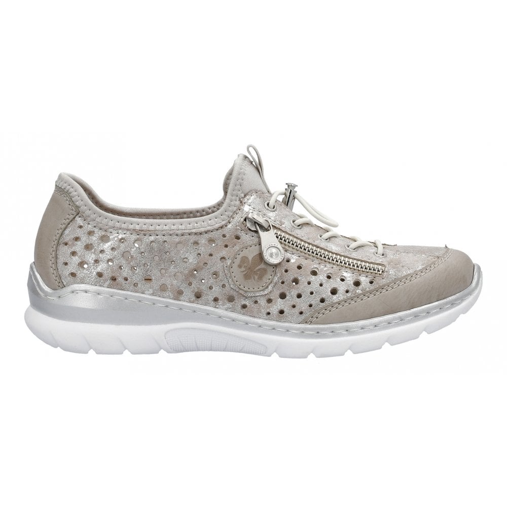 Rieker Trainer Style Slip On Shoe L32p6-90 LIGHT GOLD