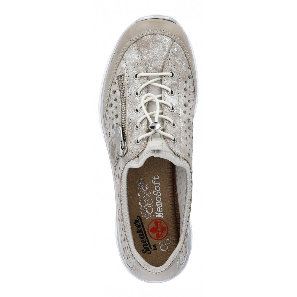 Rieker Trainer Style Slip On Shoe L32p6-90 LIGHT GOLD