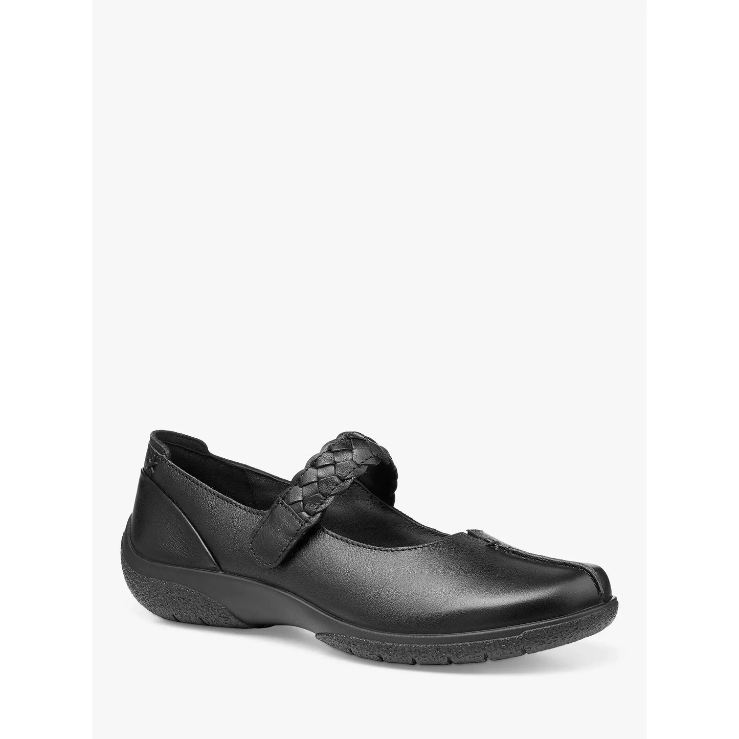 Hotter Shoe Shake Leather Bar Shoe BLACK