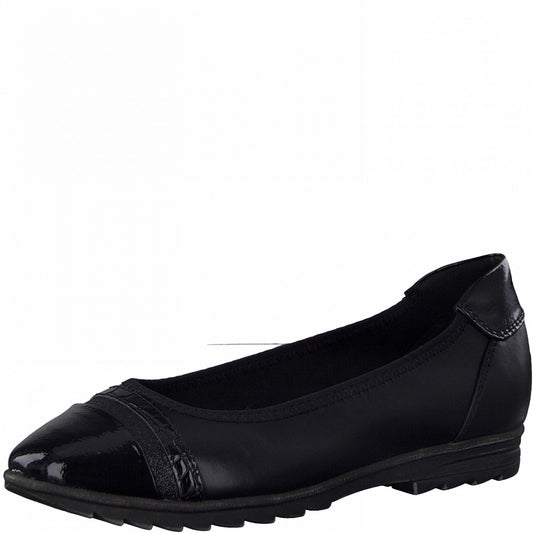 Jana Ballet Flat Shoe 22170 BLACK