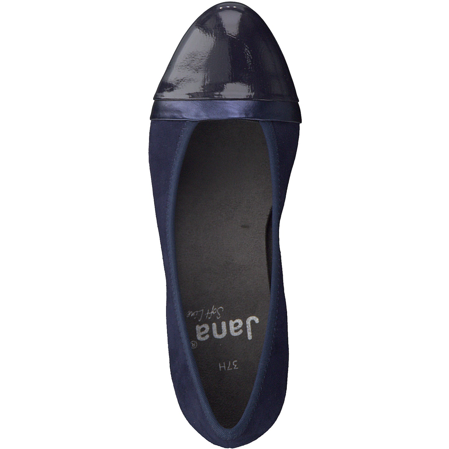 Jana Classic Court Shoe in Wide Fitting NAVY 22366-805