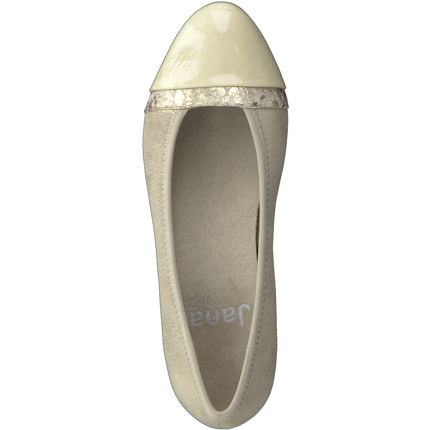 Jana Classic Court Shoe in Wide Fitting GOLD 22366-929