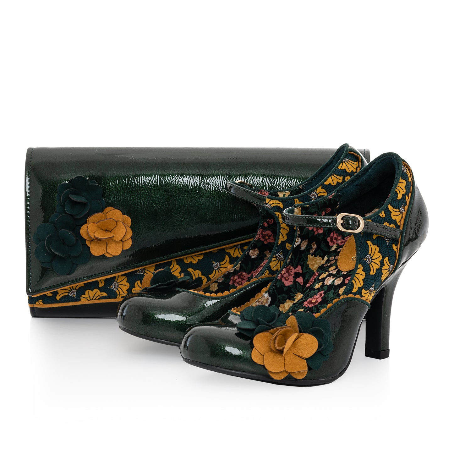 Ruby Shoo Bag Perth Forest GREEN with Shoe Quin