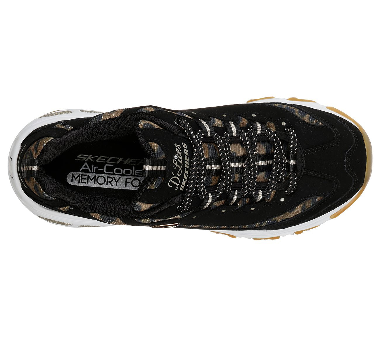 SKECHERS TRAINER D'LITES BLACK 13158BKLD