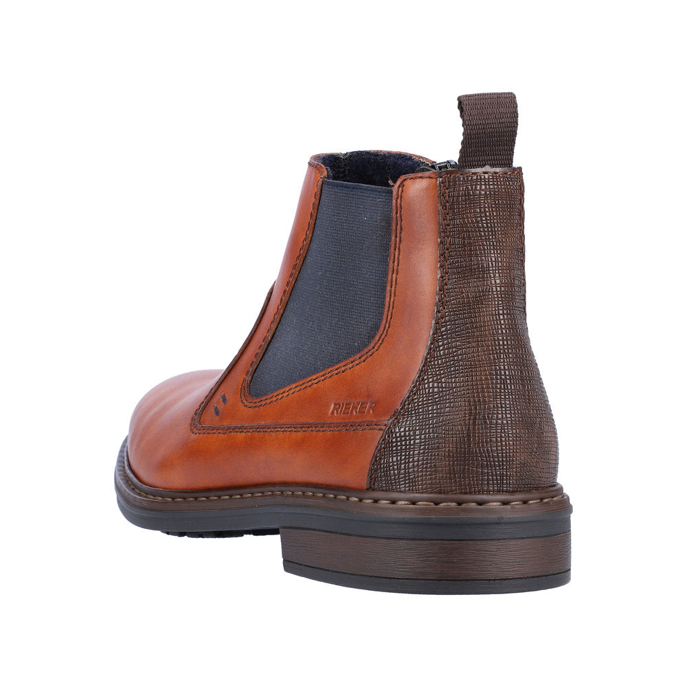 Rieker Men's Boot 17654 Chelsea Boot with Zip 17654-22 NUT