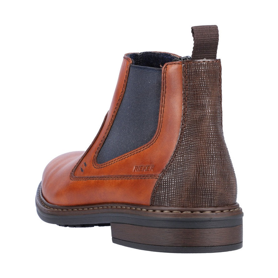 Rieker Men's Boot 17654 Chelsea Boot with Zip 17654-22 NUT