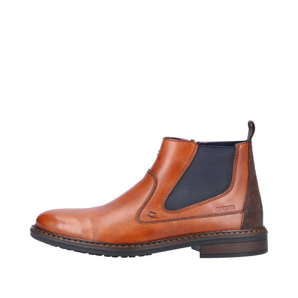 Rieker Men's Boot 17654 Chelsea Boot with Zip 17654-22 NUT