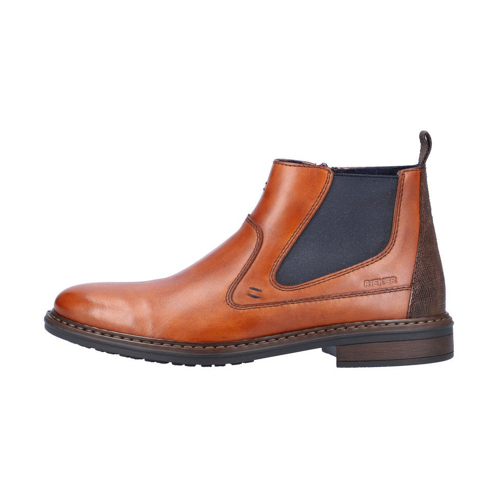 Rieker Men's Boot 17654 Chelsea Boot with Zip 17654-22 NUT