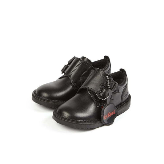 Kickers Adlar Monk D strap Infant Black touch fastening shoe 114169 RRP £50