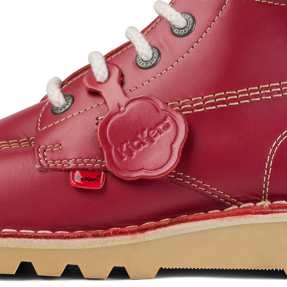 Kickers Mens Kick Hi Red Leather Boots