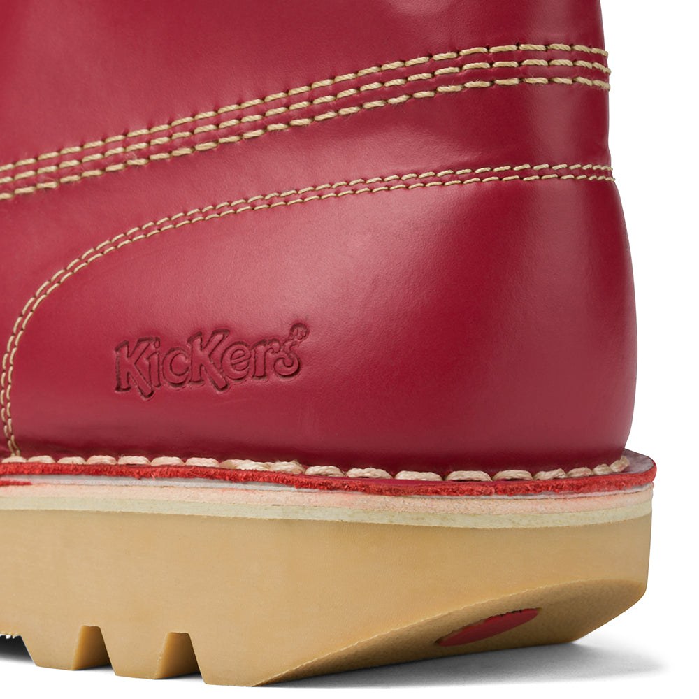 Kickers Mens Kick Hi Red Leather Boots